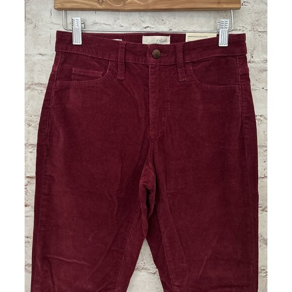 Universal Thread Womens Jeans High Rise Skinny Corduroy Stretch Burgundy Size 0 - Picture 2 of 5